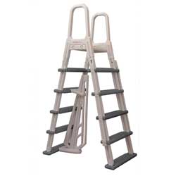 Heavy-Duty A-Frame Flip-Up Ladder for Above Ground Pools