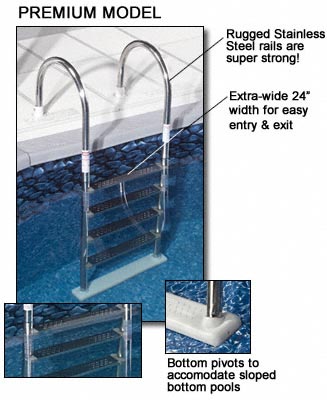 Premium Stainless Steel In-Pool/Deck Ladder - Currently Unavailable
