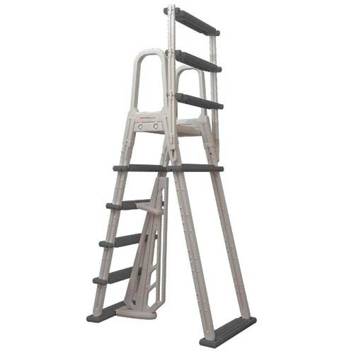 Raises and locks for safety.
