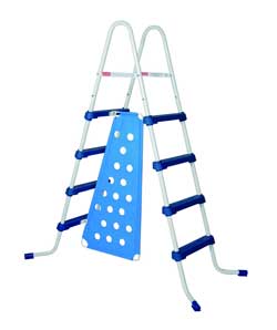 Economy A-Frame Pool Ladder with Safety Barrier