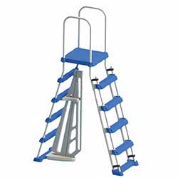 A-Frame Entry Ladder with Safety Barrier