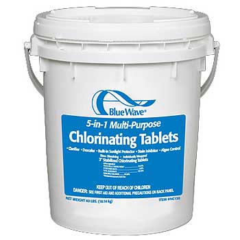 3 inch 5-in-1 Chlorinating Tablets - 40 lbs. - In Stock Soon! Call to Preorder