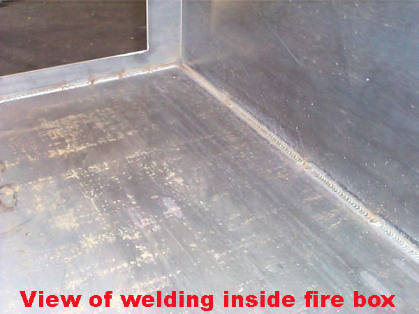 Inside weld detail Inside weld detail