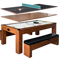 Carmelli Sherwood 7 ft. Air Hockey Table with Benches