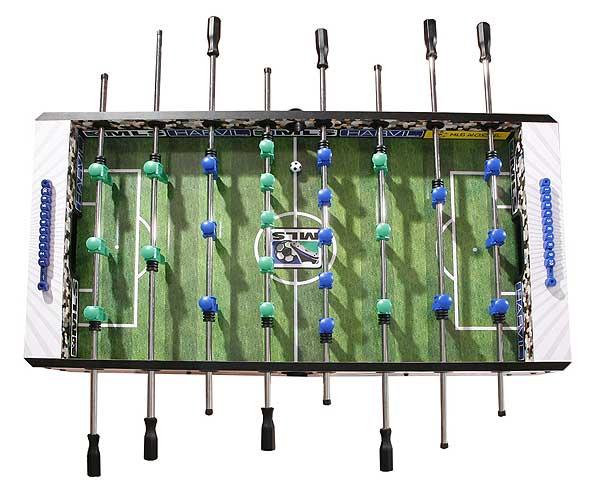 Detailed field for ultimate foosball action.