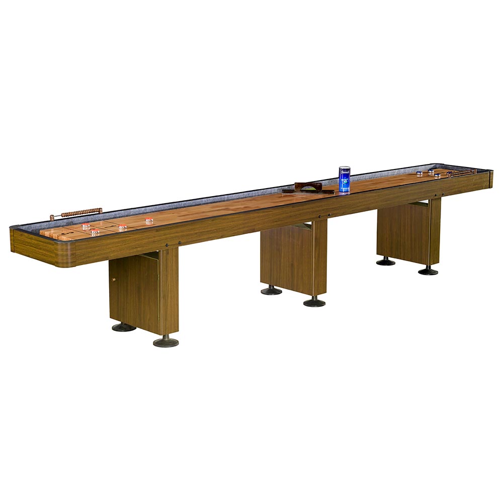 Challenger Shuffleboard Table - Walnut - 14 ft.