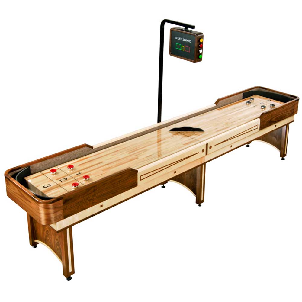 Napa 12 ft. Premium Shuffleboard with Electronic Scoring