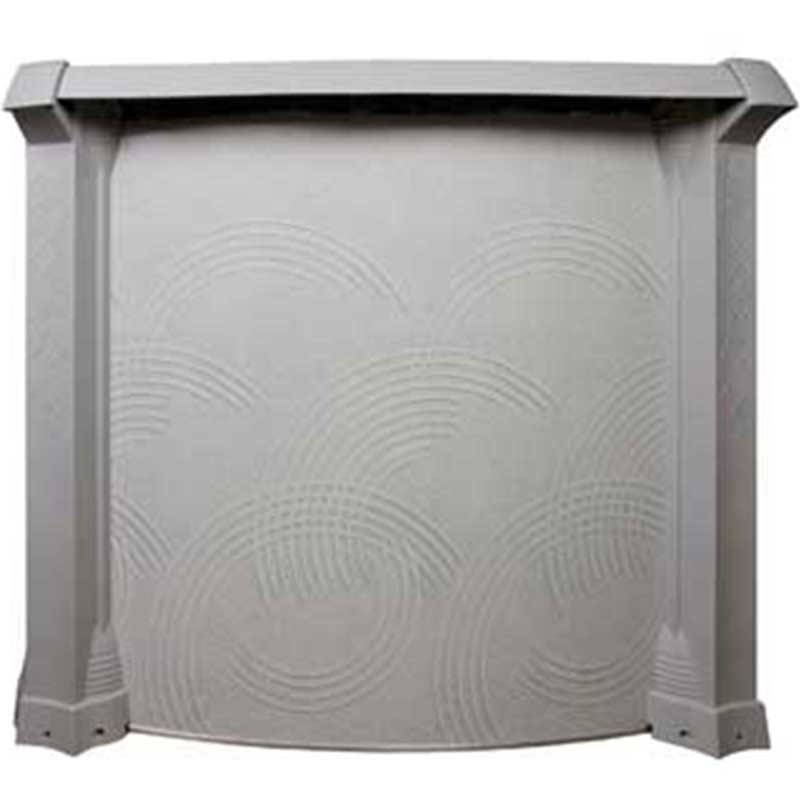 The pool wall sports a pleasing swept pattern. The pool wall sports a pleasing swept pattern.