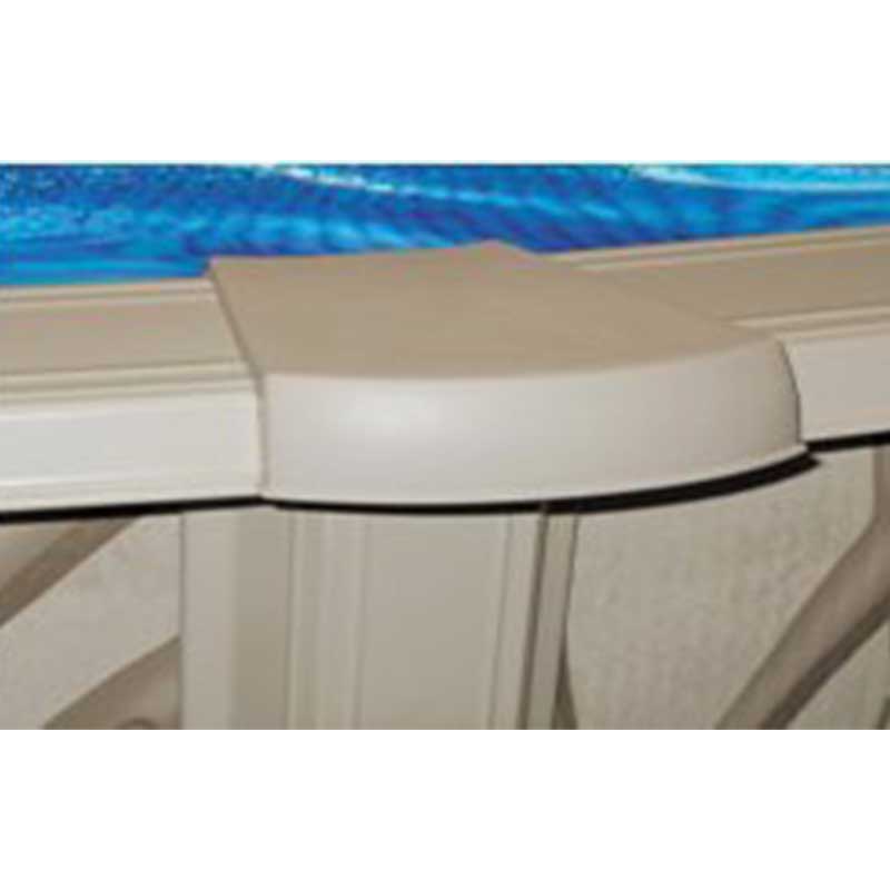 The pool features a durable steel frame with color matched components.