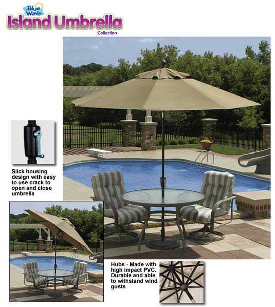 Catalina Deluxe 9' Tilt Market Umbrella