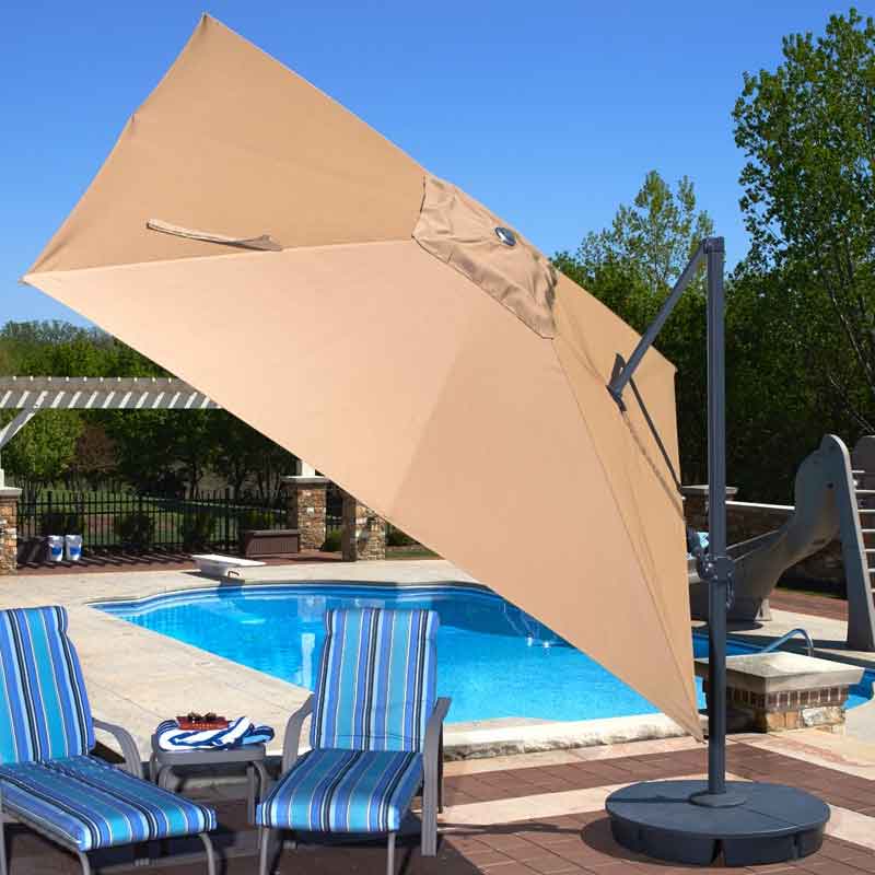 Santorini Ii Square Cantilever Umbrella Santorini Ii Square Cantilever Patio Umbrella
