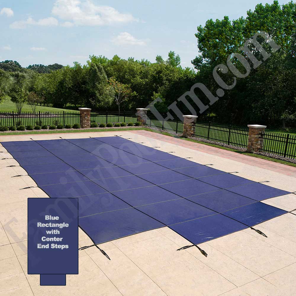 In Ground Pool Safety Covers 18 Year Heavy Duty Inground Mesh Safety Covers With Steps