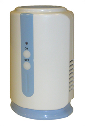 Electronic oxygen ionizer releases negative ions to purify air and keep sauna clean and fresh.