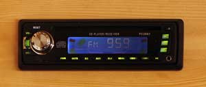Built-in stereo includes CD player and auxiliary MP3 input. Built-in stereo includes CD player and auxiliary MP3 input.