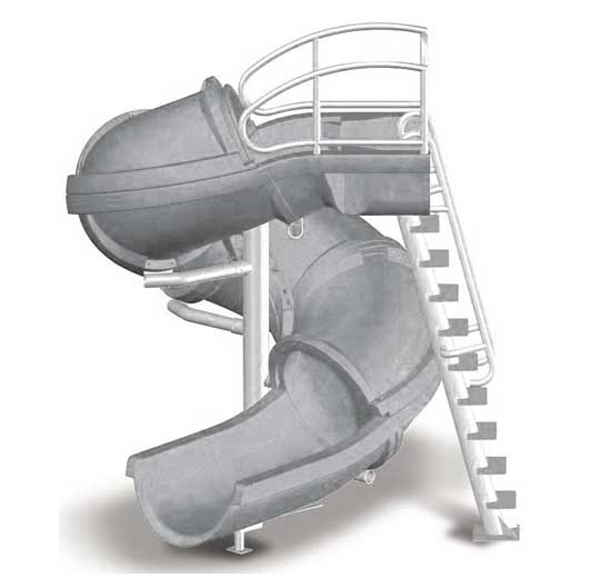 Vortex Slide - Gray w/ Ladder