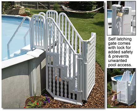 Easy Above Ground Swimming Pool Steps Entry System by BlueWave