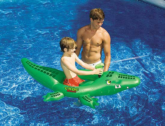Croc Attack Squirter Ride-on Inflatable Swimming Pool Float Croc Attack Squirter Ride-on Inflatable Swimming Pool Float