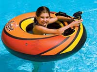 pool float swimming blaster power tube inflatable squirter toys inflatables boats boat gun floats squirt water familypoolfun lounges floating