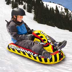 Snowmobile Rider Downhill Inflatable Snow Sled