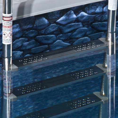 NE1149 features 24 inch wide stainless steel treads.