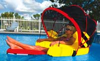 River Rafting Cabriolet Swimming Pool Lounger with Canopy