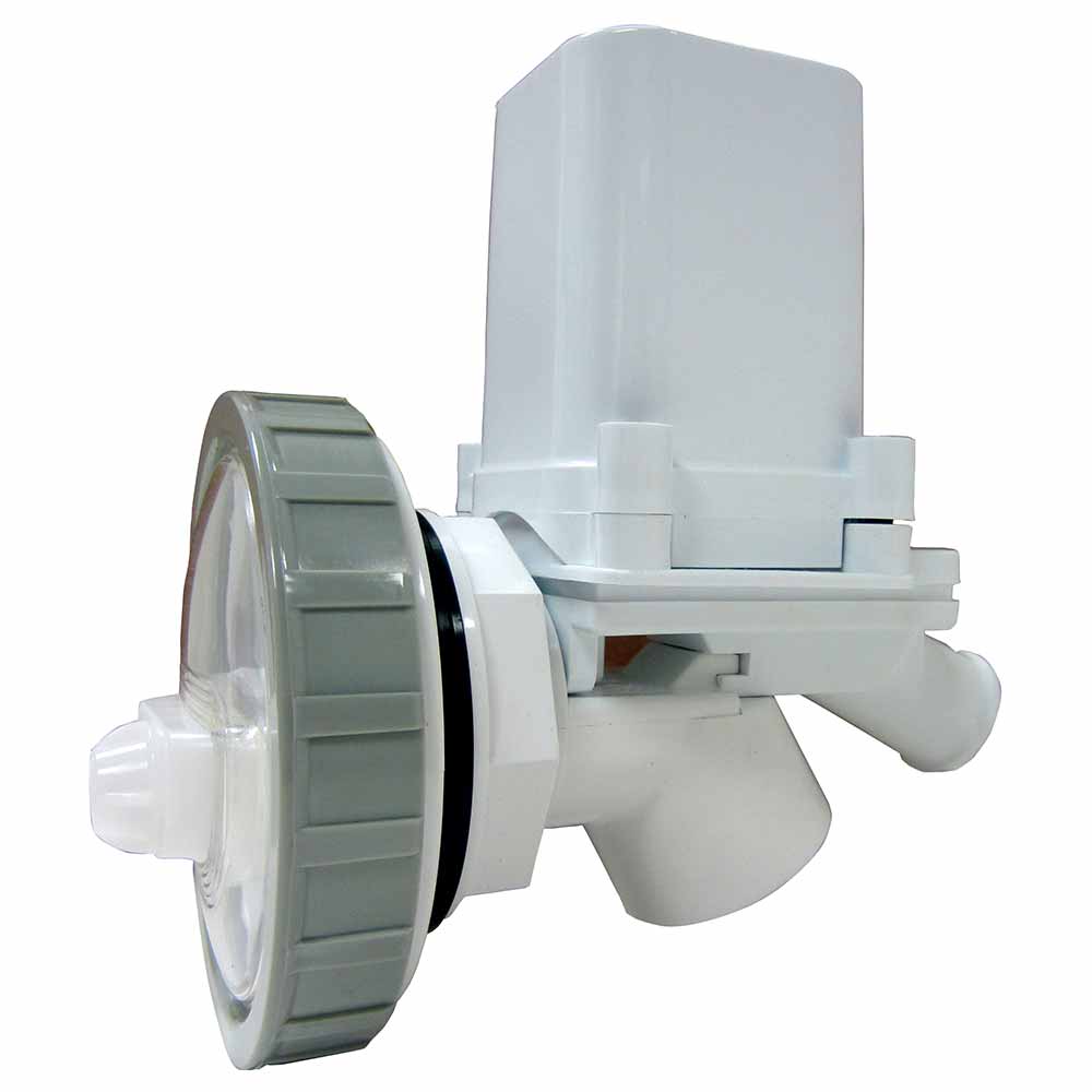 Battery light installs into return port.