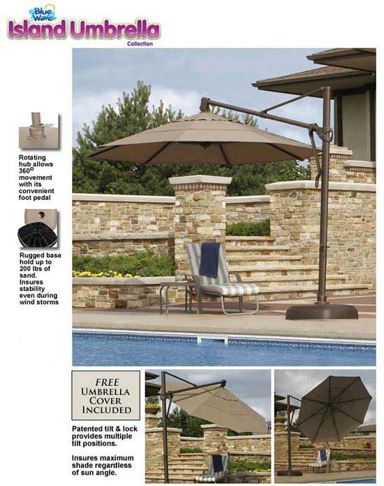 Bimini 11' Octagon Cantilever Umbrella