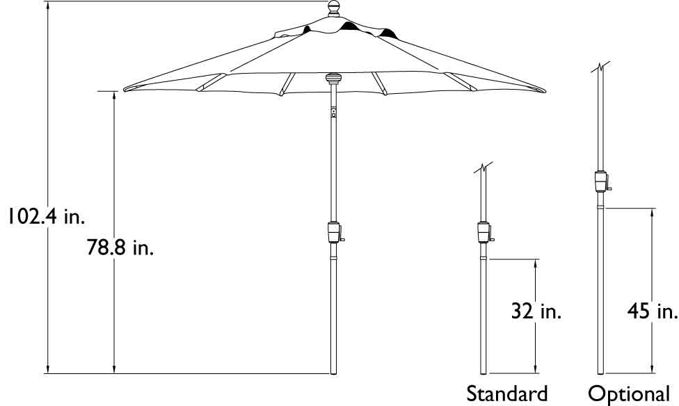 Catalina Deluxe 9' Tilt Market Umbrella