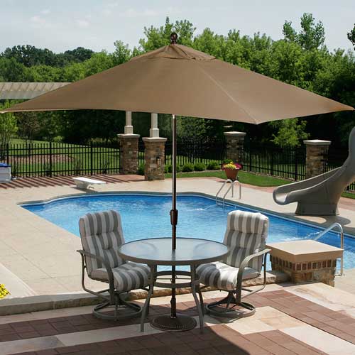 Caspian Umbrella - Stone - Olefin