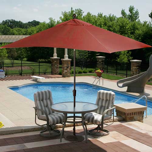 Caspian Umbrella - Terra Cotta - Olefin