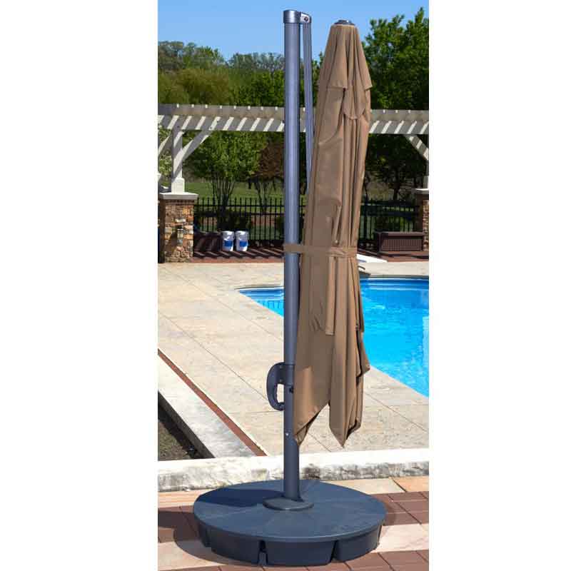 Santorini II Square Cantilever Umbrella with Valance