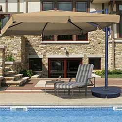 Santorini II Square Cantilever Patio Umbrella with Valance