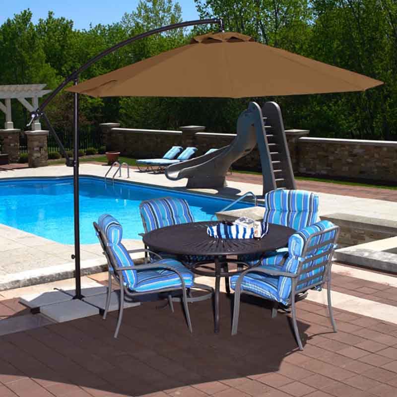 Santiago Umbrella - Stone - Olefin