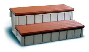 Spa Step w/Storage 36 - Redwood - Currently Unavailable