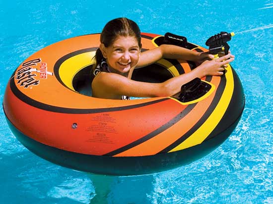 Power Blaster Squirter Swimming Pool Float Tube With Squirt Gun