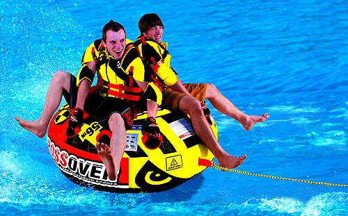 Tough enough to tow behind the boat at the lake!