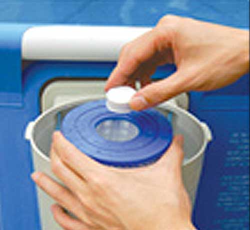 Features patented, built-in chlorinator.
