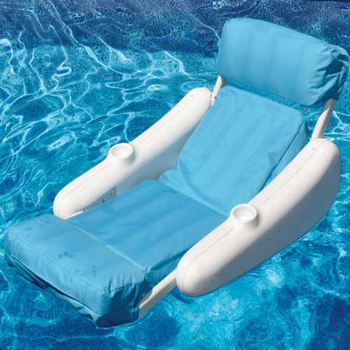 Molded pontoons include built-in cup holders.