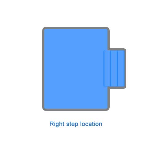 In-Ground Pool Step Configuration - Right
