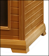 Solid Hemlock tongue and groove construction.