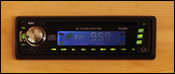 Includes radio/CD player/AUX mp3 connection with built-in speakers.