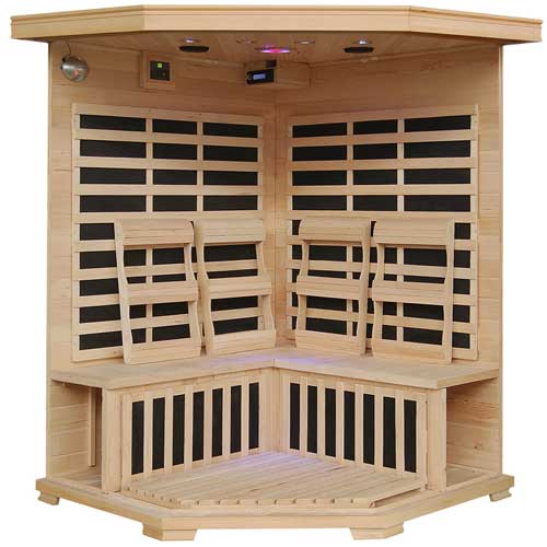 Tuscon 4 Person sauna conveniently fits in any corner.
