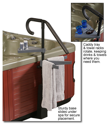 Deluxe Spa Caddy & Handrail - Currently Unavailable