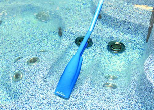 Extension pole makes it easy to reach across any spa.