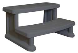 Economical Spa Side Steps in Grey and Redwood